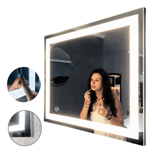Espelho P/ Banheiro Com Led Embutido 0,80 X 80cm