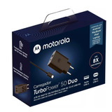 Carregador Turbo 50w Tipo C Para Motorola Usb-c X Preto