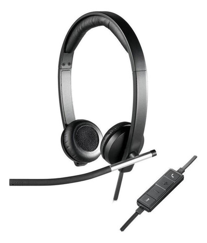 Headset Logitech Com Microfone H650e Estéreo Usb C/ Nfe