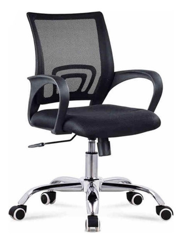 Silla Escritorio Gerencia Cromada Espalda Media Ergonomica 