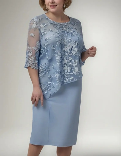 Mujeres Más Tamaño Lentejuelas Vestido Midi Corto Señoras