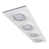 Spot Plafón Embutir Led 48w 4 Luces Ar111 Móvil Rectangular