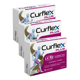 Combo X3 Curflex Plus Colágeno + Magnesio + Potasio 30 Comp
