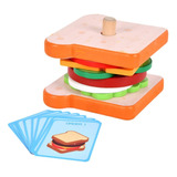 Sándwich De Madera Juego Montessori Didáctico Simulación