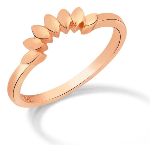 Anel Life Marquise Com Banho Ouro Rosé