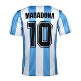 Camiseta Argentina Retro 10 # Maradona 1986 Copa Del Mundo