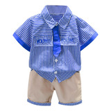 Shorts F Baby Suit, Casual Para Homens, Gravata Listrada, Cl