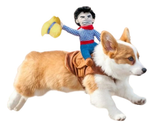 Fantasia Roupa Cowboy Para Pet Caes Cachorro Gato 