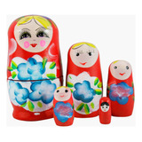 Matrioshka Muñeca Rusa 5 Pcs Rusa Madera Hogar Decoracion