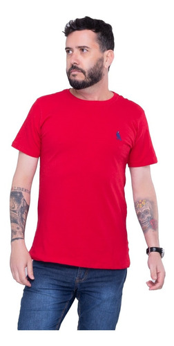 Camiseta Masculina Malha Peruana Premium Básica Liso