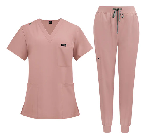 Cx Bárbara Pijama Quirúrgica Corte Recto Con Bolsas Uniforme