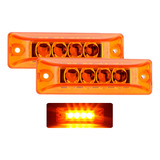Par Plafon 4 Led Lupa Lateral Camion Kenworth Freightliner F