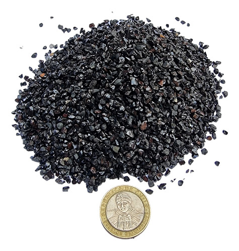 Piedra Negra Brillante Tamaño Arroz 1 Kg.