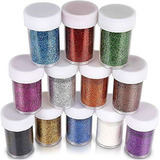 Kit 6 Cores Sombras Glitter Fino Carnaval Maquiagem Festa