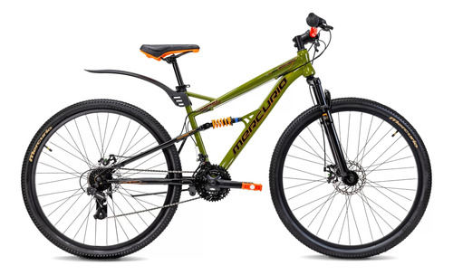 Bicicleta Montaña Kaizer Rod 29 Ds Naranja/verde 21 Vel