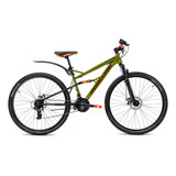 Bicicleta Montaña Kaizer Rod 29 Ds Naranja/verde 21 Vel