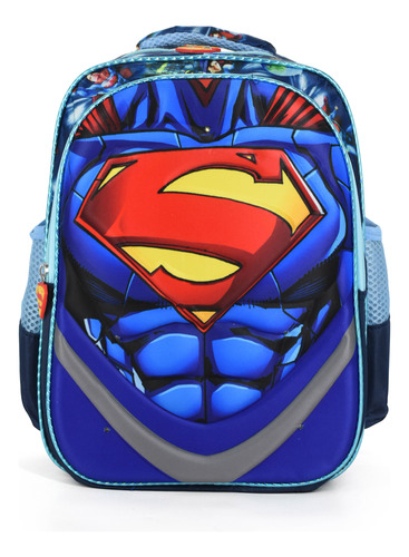 Mochila Niño Infantil Escolar Superheroes Luces 14 Pulgada