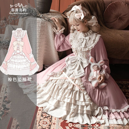 Vestido Lolita Harajuku Gothic Sweet Japanese A Cuadros Con