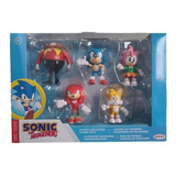 Kit 5 Boneco Sonic The Hedgehodg Pack De 7 Cm Original