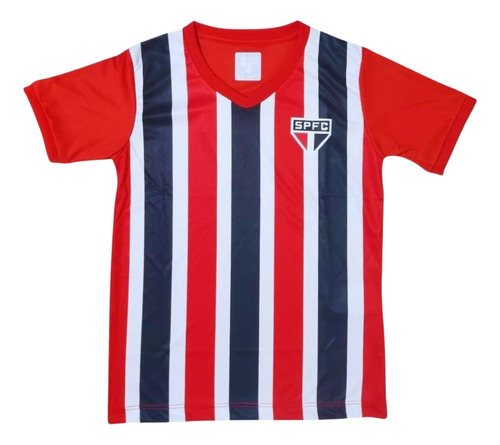 Camisa São Paulo Infantil Tricolor Listrada Oficial