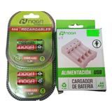 Cargador De Pila Noga Usb + 4 Pilas Triple A,  Ramos Mejia