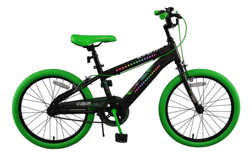 Bicicleta Para Niño De Montaña Neon Rodada 20 Kubor Color Verde Tamaño Del Cuadro 20 Luz Led