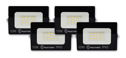 Reflectores Led Exterior 10w Alta Potencia Pack X 4