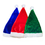 12 Gorro Navidad Algodón Sombrero Navideño Papa Noel Fiesta