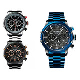 Reloj G-force Original H3835g Cronografo Acero + Estuche