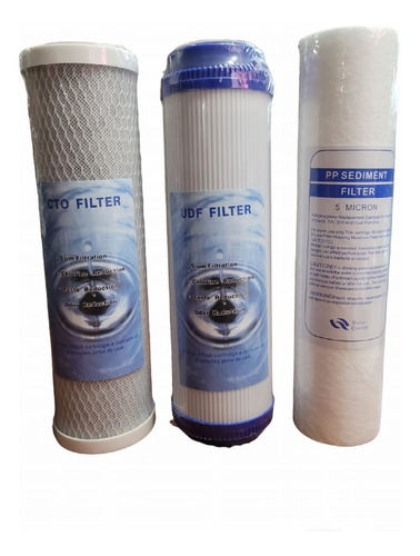 Pack 3 Filtros Antisarro Ablandador 10 Pulgadas 