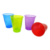 40 Vasos De Plástico Duro Colores Para Fiesta Re Utilizables