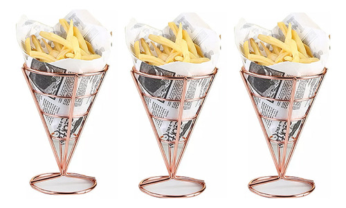 3 Elegante Soporte Porta Papas Snacks Restaurante Cocina