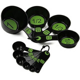 Set Medidor De Plástico Chef Craft, 10 Piezas, Verde.