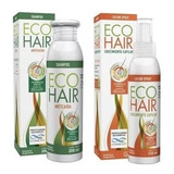 Eco Hair Loción Shampoo Kit Set Caída Capilar Crecimiento 