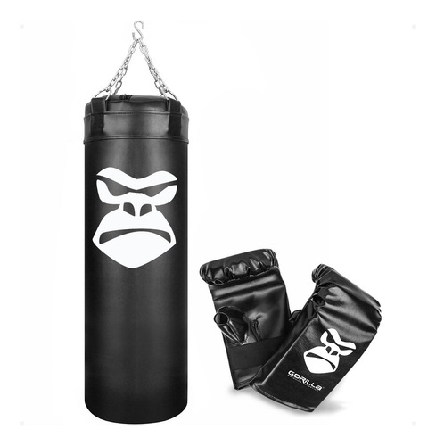 Saco De Pancada Boxe Cheio 100 Cm + Luva Bate-saco Gorilla