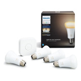 Focos Led Philips Hue 7.5w Luz Fría-cálida 4 Piezas + Bridge