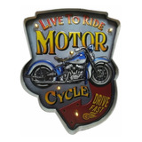 Aviso Led Decorativo Motor Cycle Tipo Vintage