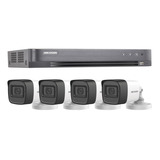 Kit Videovigilancia Hikvision 5 Mpx 4 Canales 4 Cámaras Bala