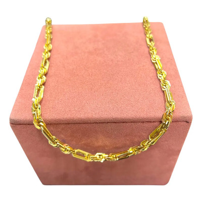 Cadena Torsal Figaro 5mm Y 45 Cm En Oro Laminado 18k. | MercadoLibre