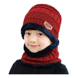 Gorrito Tipo Tejido Niñas Gorro Invierno C/ Bufanda Niño