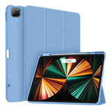 Funda Para iPad 12 Pro C/soporte De Lapiz Celeste