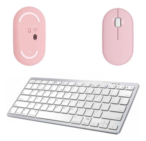 Mouse Rosa / Teclado Bluetooth Galaxy Tab S6 Lite P615 10,4