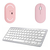 Mouse Rosa / Teclado Bluetooth Galaxy Tab S6 Lite P615 10,4