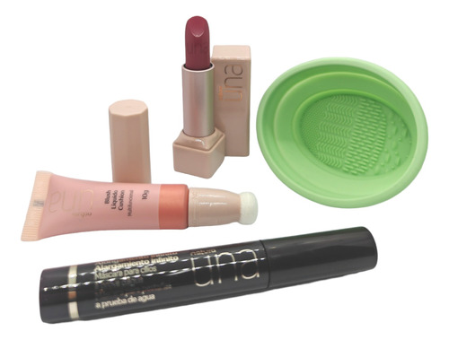 Kit Labial Natura Blush Rimel Y Bowl Limpiabrochas