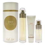 Set De Regalo De 3 Piezas Perfume Perry Ellis 360 Para Mujer