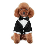 Camisa Para Perro Kuoser, Traje Elegante Con Corbata, Boda, 