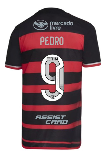 Manto Flamengo Jogo 1 adidas 2024 + Patrocínio + Pedro 9