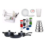 Set Juego Hogar 95 Pz Vajilla Vasos Bateria Cocina Cubiertos