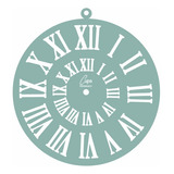 Stencil Reloj Numeros Romanos Decorativo 30x30cm Cupa Home