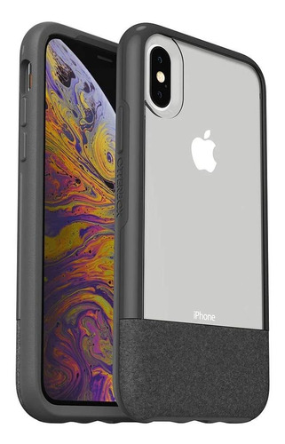 Funda Para iPhone XS, Negro/transparente/resistente/delgada